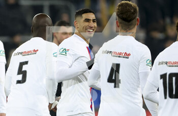 23/01/2023 - Achraf Hakimi of PSG celebrates a goal during the French Cup, round of 32 football match between US Pays de Cassel and Paris Saint-Germain (PSG) on January 23, 2023 at Stade Bollaert-Delelis in Lens, France - FOOTBALL - FRENCH CUP - PAYS DE CASSEL V PARIS SG - FRENCH CUP - CALCIO