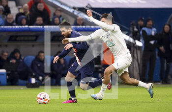 2023-02-08 - Lionel Messi of PSG during the French Cup round of 16 football match between Olympique de Marseille (OM) and Paris Saint-Germain (PSG) on February 8, 2023 at Stade Velodrome in Marseille, France - FOOTBALL - FRENCH CUP - MARSEILLE V PARIS SG - FRENCH CUP - SOCCER