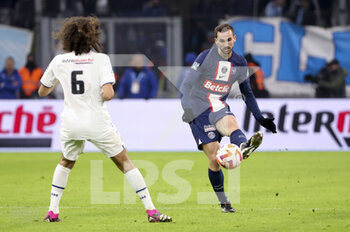 2023-02-09 - Fabian Ruiz Pena of PSG during the French Cup round of 16 football match between Olympique de Marseille (OM) and Paris Saint-Germain (PSG) on February 8, 2023 at Stade Velodrome in Marseille, France - FOOTBALL - FRENCH CUP - MARSEILLE V PARIS SG - FRENCH CUP - SOCCER