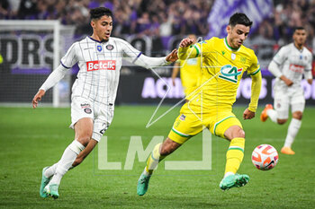 2023-04-29 - Fares CHAIBI of Toulouse and Fabien CENTONZE of Nantes during the French Cup, Final football match between FC Nantes and Toulouse FC on April 29, 2023 at Stade de France in Saint-Denis near Paris, France - FOOTBALL - FRENCH CUP - FINAL - NANTES V TOULOUSE - FRENCH CUP - SOCCER