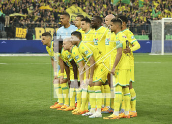 2023-04-29 - Team FC Nantes poses before the French Cup Final 2023 football match between FC Nantes and Toulouse FC (TFC, Tefece) on April 29, 2023 at Stade de France in Saint-Denis near Paris, France - FOOTBALL - FRENCH CUP - FINAL - NANTES V TOULOUSE - FRENCH CUP - SOCCER