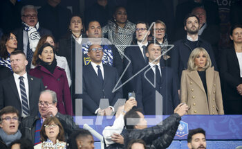 2023-04-29 - French Minister of Sports Amelie Oudea-Castera, President of French Football Federation FFF Philippe Diallo, President of France Emmanuel Macron, Brigitte Macron attend the French Cup Final 2023 football match between FC Nantes and Toulouse FC (TFC, Tefece) on April 29, 2023 at Stade de France in Saint-Denis near Paris, France - FOOTBALL - FRENCH CUP - FINAL - NANTES V TOULOUSE - FRENCH CUP - SOCCER