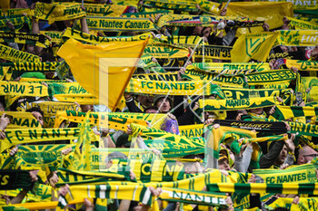 2023-04-29 - Supporters of Nantes during the French Cup, Final football match between FC Nantes and Toulouse FC on April 29, 2023 at Stade de France in Saint-Denis near Paris, France - FOOTBALL - FRENCH CUP - FINAL - NANTES V TOULOUSE - FRENCH CUP - SOCCER
