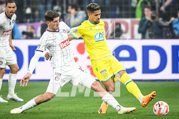 2023-04-29 - Stijn SPIERINGS of Toulouse and Ludovic BLAS of Nantes during the French Cup, Final football match between FC Nantes and Toulouse FC on April 29, 2023 at Stade de France in Saint-Denis near Paris, France - FOOTBALL - FRENCH CUP - FINAL - NANTES V TOULOUSE - FRENCH CUP - SOCCER