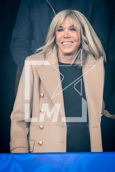 2023-04-29 - French First Lady Brigitte MACRON during the French Cup, Final football match between FC Nantes and Toulouse FC on April 29, 2023 at Stade de France in Saint-Denis near Paris, France - FOOTBALL - FRENCH CUP - FINAL - NANTES V TOULOUSE - FRENCH CUP - SOCCER