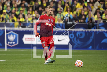 2023-04-29 - Toulouse goalkeeper Christian Haug during the French Cup Final 2023 football match between FC Nantes and Toulouse FC (TFC, Tefece) on April 29, 2023 at Stade de France in Saint-Denis near Paris, France - FOOTBALL - FRENCH CUP - FINAL - NANTES V TOULOUSE - FRENCH CUP - SOCCER