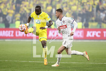 2023-04-29 - Moussa Sissoko of Nantes, Branco Van Den Boomen of Toulouse during the French Cup Final 2023 football match between FC Nantes and Toulouse FC (TFC, Tefece) on April 29, 2023 at Stade de France in Saint-Denis near Paris, France - FOOTBALL - FRENCH CUP - FINAL - NANTES V TOULOUSE - FRENCH CUP - SOCCER