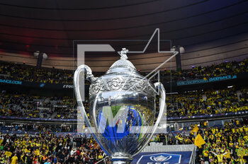 2023-04-29 - Illustration of the trophy during the French Cup, Final football match between FC Nantes and Toulouse FC on April 29, 2023 at Stade de France in Saint-Denis near Paris, France - FOOTBALL - FRENCH CUP - FINAL - NANTES V TOULOUSE - FRENCH CUP - SOCCER