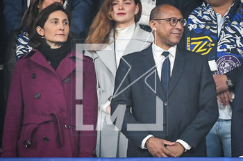 2023-04-29 - French Sports Minister Amelie OUDEA-CASTERA and French Football Federation (FFF) Interim President Philippe DIALLO during the French Cup, Final football match between FC Nantes and Toulouse FC on April 29, 2023 at Stade de France in Saint-Denis near Paris, France - FOOTBALL - FRENCH CUP - FINAL - NANTES V TOULOUSE - FRENCH CUP - SOCCER
