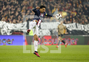 2023-01-01 - Marquinhos of PSG during the French championship Ligue 1 football match between RC Lens and Paris Saint-Germain on January 1, 2023 at Bollaert-Delelis stadium in Lens, France - FOOTBALL - FRENCH CHAMP - LENS V PARIS SG - FRENCH LIGUE 1 - SOCCER