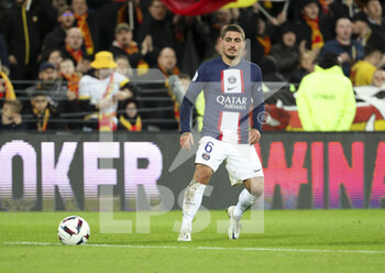 2023-01-01 - Marco Verratti of PSG during the French championship Ligue 1 football match between RC Lens and Paris Saint-Germain on January 1, 2023 at Bollaert-Delelis stadium in Lens, France - FOOTBALL - FRENCH CHAMP - LENS V PARIS SG - FRENCH LIGUE 1 - SOCCER