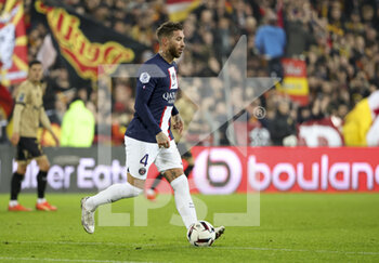 2023-01-01 - Sergio Ramos of PSG during the French championship Ligue 1 football match between RC Lens and Paris Saint-Germain on January 1, 2023 at Bollaert-Delelis stadium in Lens, France - FOOTBALL - FRENCH CHAMP - LENS V PARIS SG - FRENCH LIGUE 1 - SOCCER