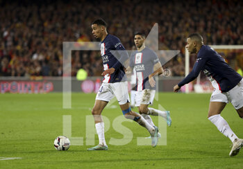 2023-01-01 - Hugo Ekitike of PSG during the French championship Ligue 1 football match between RC Lens and Paris Saint-Germain on January 1, 2023 at Bollaert-Delelis stadium in Lens, France - FOOTBALL - FRENCH CHAMP - LENS V PARIS SG - FRENCH LIGUE 1 - SOCCER