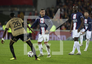 2023-01-01 - Marco Verratti of PSG during the French championship Ligue 1 football match between RC Lens and Paris Saint-Germain on January 1, 2023 at Bollaert-Delelis stadium in Lens, France - FOOTBALL - FRENCH CHAMP - LENS V PARIS SG - FRENCH LIGUE 1 - SOCCER