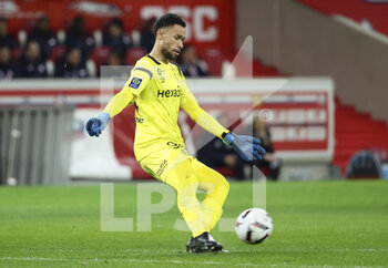 02/01/2023 - Reims goalkeeper Yehvann Diouf during the French championship Ligue 1 football match between LOSC Lille (LOSC) and Stade de Reims on January 2, 2023 at Stade Pierre Mauroy in Villeneuve-d'Ascq near Lille, France - FOOTBALL - FRENCH CHAMP - LILLE V REIMS - FRENCH LIGUE 1 - CALCIO