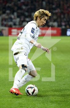 02/01/2023 - Ito Junya of Reims during the French championship Ligue 1 football match between LOSC Lille (LOSC) and Stade de Reims on January 2, 2023 at Stade Pierre Mauroy in Villeneuve-d'Ascq near Lille, France - FOOTBALL - FRENCH CHAMP - LILLE V REIMS - FRENCH LIGUE 1 - CALCIO