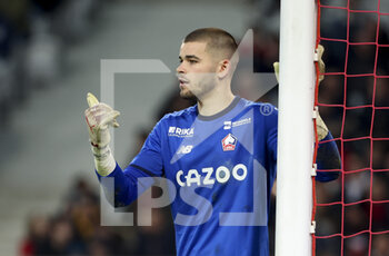 02/01/2023 - Lille goalkeeper Lucas Chevalier during the French championship Ligue 1 football match between LOSC Lille (LOSC) and Stade de Reims on January 2, 2023 at Stade Pierre Mauroy in Villeneuve-d'Ascq near Lille, France - FOOTBALL - FRENCH CHAMP - LILLE V REIMS - FRENCH LIGUE 1 - CALCIO
