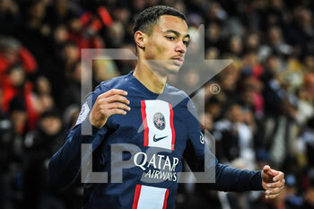 2023-01-11 - Hugo EKITIKE of PSG celebrates his goal during the French championship Ligue 1 football match between Paris Saint-Germain and SCO Angers on January 11, 2023 at Parc des Princes stadium in Paris, France - FOOTBALL - FRENCH CHAMP - PARIS SG V ANGERS - FRENCH LIGUE 1 - SOCCER