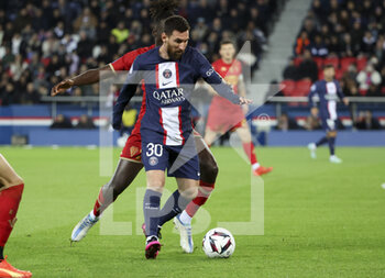 2023-01-11 - Lionel Messi of PSG during the French championship Ligue 1 football match between Paris Saint-Germain (PSG) and SCO Angers on January 11, 2023 at Parc des Princes stadium in Paris, France - FOOTBALL - FRENCH CHAMP - PARIS SG V ANGERS - FRENCH LIGUE 1 - SOCCER
