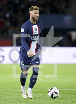 2023-01-11 - Sergio Ramos of PSG during the French championship Ligue 1 football match between Paris Saint-Germain (PSG) and SCO Angers on January 11, 2023 at Parc des Princes stadium in Paris, France - FOOTBALL - FRENCH CHAMP - PARIS SG V ANGERS - FRENCH LIGUE 1 - SOCCER