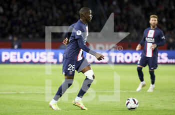2023-01-11 - Nordi Mukiele of PSG during the French championship Ligue 1 football match between Paris Saint-Germain (PSG) and SCO Angers on January 11, 2023 at Parc des Princes stadium in Paris, France - FOOTBALL - FRENCH CHAMP - PARIS SG V ANGERS - FRENCH LIGUE 1 - SOCCER