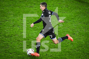 2023-01-14 - Mathias AUTRET of Auxerre during the French championship Ligue 1 football match between RC Lens and AJ Auxerre on January 14, 2023 at Bollaert-Delelis stadium in Lens, France - FOOTBALL - FRENCH CHAMP - LENS V AUXERRE - FRENCH LIGUE 1 - SOCCER