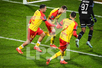 2023-01-14 - Przemyslaw Adam FRANKOWSKI of Lens celebrate his goal with teammates during the French championship Ligue 1 football match between RC Lens and AJ Auxerre on January 14, 2023 at Bollaert-Delelis stadium in Lens, France - FOOTBALL - FRENCH CHAMP - LENS V AUXERRE - FRENCH LIGUE 1 - SOCCER