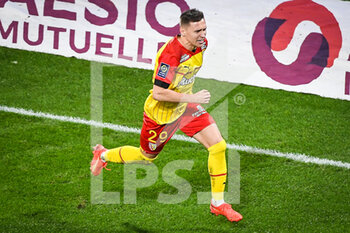 2023-01-14 - Przemyslaw Adam FRANKOWSKI of Lens celebrates his goal during the French championship Ligue 1 football match between RC Lens and AJ Auxerre on January 14, 2023 at Bollaert-Delelis stadium in Lens, France - FOOTBALL - FRENCH CHAMP - LENS V AUXERRE - FRENCH LIGUE 1 - SOCCER