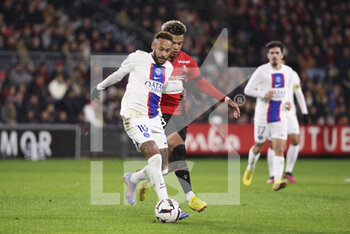 2023-01-15 - Neymar Jr of PSG during the French championship Ligue 1 football match between Stade Rennais and Paris Saint-Germain on January 15, 2023 at Roazhon Park in Rennes, France - FOOTBALL - FRENCH CHAMP - RENNES V PARIS SG - FRENCH LIGUE 1 - SOCCER