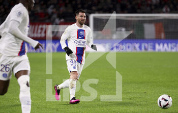 2023-01-15 - Lionel Messi of PSG during the French championship Ligue 1 football match between Stade Rennais and Paris Saint-Germain on January 15, 2023 at Roazhon Park in Rennes, France - FOOTBALL - FRENCH CHAMP - RENNES V PARIS SG - FRENCH LIGUE 1 - SOCCER