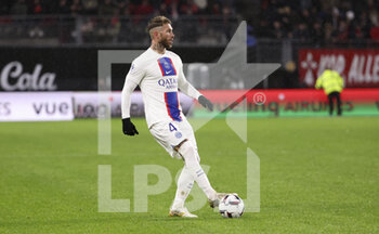 2023-01-15 - Sergio Ramos of PSG during the French championship Ligue 1 football match between Stade Rennais and Paris Saint-Germain on January 15, 2023 at Roazhon Park in Rennes, France - FOOTBALL - FRENCH CHAMP - RENNES V PARIS SG - FRENCH LIGUE 1 - SOCCER