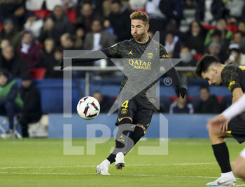2023-01-30 - Sergio Ramos of PSG during the French championship Ligue 1 football match between Paris Saint-Germain (PSG) and Stade de Reims on January 29, 2023 at Parc des Princes stadium in Paris, France - FOOTBALL - FRENCH CHAMP - PARIS SG V REIMS - FRENCH LIGUE 1 - SOCCER
