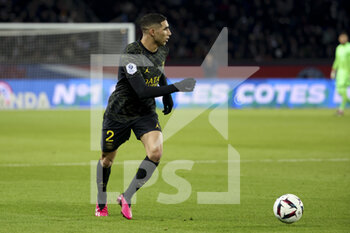 2023-01-30 - Achraf Hakimi of PSG during the French championship Ligue 1 football match between Paris Saint-Germain (PSG) and Stade de Reims on January 29, 2023 at Parc des Princes stadium in Paris, France - FOOTBALL - FRENCH CHAMP - PARIS SG V REIMS - FRENCH LIGUE 1 - SOCCER