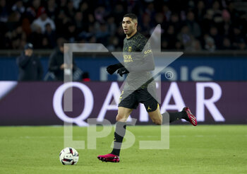 2023-01-30 - Achraf Hakimi of PSG during the French championship Ligue 1 football match between Paris Saint-Germain (PSG) and Stade de Reims on January 29, 2023 at Parc des Princes stadium in Paris, France - FOOTBALL - FRENCH CHAMP - PARIS SG V REIMS - FRENCH LIGUE 1 - SOCCER