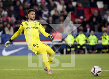 2023-01-30 - Reims goalkeeper Yehvann Diouf during the French championship Ligue 1 football match between Paris Saint-Germain (PSG) and Stade de Reims on January 29, 2023 at Parc des Princes stadium in Paris, France - FOOTBALL - FRENCH CHAMP - PARIS SG V REIMS - FRENCH LIGUE 1 - SOCCER