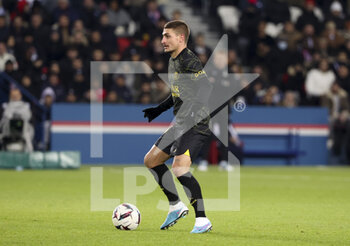 2023-01-30 - Marco Verratti of PSG during the French championship Ligue 1 football match between Paris Saint-Germain (PSG) and Stade de Reims on January 29, 2023 at Parc des Princes stadium in Paris, France - FOOTBALL - FRENCH CHAMP - PARIS SG V REIMS - FRENCH LIGUE 1 - SOCCER