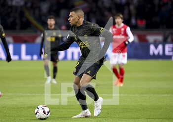 2023-01-30 - Kylian Mbappe of PSG during the French championship Ligue 1 football match between Paris Saint-Germain (PSG) and Stade de Reims on January 29, 2023 at Parc des Princes stadium in Paris, France - FOOTBALL - FRENCH CHAMP - PARIS SG V REIMS - FRENCH LIGUE 1 - SOCCER