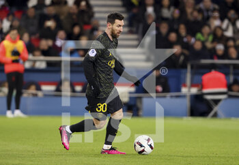 2023-01-30 - Lionel Messi of PSG during the French championship Ligue 1 football match between Paris Saint-Germain (PSG) and Stade de Reims on January 29, 2023 at Parc des Princes stadium in Paris, France - FOOTBALL - FRENCH CHAMP - PARIS SG V REIMS - FRENCH LIGUE 1 - SOCCER