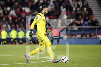 2023-01-30 - Reims goalkeeper Yehvann Diouf during the French championship Ligue 1 football match between Paris Saint-Germain (PSG) and Stade de Reims on January 29, 2023 at Parc des Princes stadium in Paris, France - FOOTBALL - FRENCH CHAMP - PARIS SG V REIMS - FRENCH LIGUE 1 - SOCCER