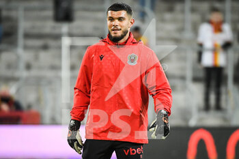 2023-02-01 - Teddy BOULHENDI of Nice during the French championship Ligue 1 football match between RC Lens and OGC Nice on February 1, 2023 at Bollaert-Delelis stadium in Lens, France - FOOTBALL - FRENCH CHAMP - LENS V NICE - FRENCH LIGUE 1 - SOCCER
