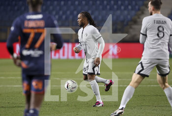 2023-02-01 - Renato Sanches of PSG during the French championship Ligue 1 football match between Montpellier HSC and Paris Saint-Germain on February 1, 2023 at La Mosson-Mondial 98 stadium in Montpellier, France - FOOTBALL - FRENCH CHAMP - MONTPELLIER V PARIS SG - FRENCH LIGUE 1 - SOCCER