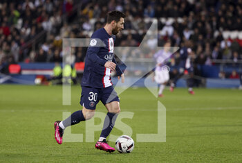 2023-02-04 - Lionel Messi of PSG during the French championship Ligue 1 football match between Paris Saint-Germain (PSG) and Toulouse FC (TFC, Tefece) on February 4, 2023 at Parc des Princes stadium in Paris, France - FOOTBALL - FRENCH CHAMP - PARIS SG V TOULOUSE - FRENCH LIGUE 1 - SOCCER