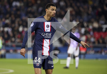 2023-02-04 - Hugo Ekitike of PSG during the French championship Ligue 1 football match between Paris Saint-Germain (PSG) and Toulouse FC (TFC, Tefece) on February 4, 2023 at Parc des Princes stadium in Paris, France - FOOTBALL - FRENCH CHAMP - PARIS SG V TOULOUSE - FRENCH LIGUE 1 - SOCCER