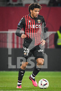 2023-02-10 - Jean-Clair TOBIDO of Nice during the French championship Ligue 1 football match between OGC Nice and AC Ajaccio on February 10, 2023 at Allianz Riviera stadium in Nice, France - FOOTBALL - FRENCH CHAMP - NICE V AJACCIO - FRENCH LIGUE 1 - SOCCER