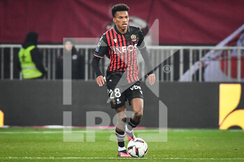 2023-02-10 - Hicham BOUDAOUI of Nice during the French championship Ligue 1 football match between OGC Nice and AC Ajaccio on February 10, 2023 at Allianz Riviera stadium in Nice, France - FOOTBALL - FRENCH CHAMP - NICE V AJACCIO - FRENCH LIGUE 1 - SOCCER