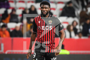 2023-02-10 - Terem MOFFI of Nice during the French championship Ligue 1 football match between OGC Nice and AC Ajaccio on February 10, 2023 at Allianz Riviera stadium in Nice, France - FOOTBALL - FRENCH CHAMP - NICE V AJACCIO - FRENCH LIGUE 1 - SOCCER