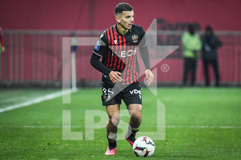 2023-02-10 - Badredine BOUANANI of Nice during the French championship Ligue 1 football match between OGC Nice and AC Ajaccio on February 10, 2023 at Allianz Riviera stadium in Nice, France - FOOTBALL - FRENCH CHAMP - NICE V AJACCIO - FRENCH LIGUE 1 - SOCCER