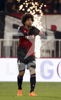 2023-02-10 - Bonfim Dante of Nice celebrates his goal during the French championship Ligue 1 football match between OGC Nice (OGCN) and AC Ajaccio (ACA) on February 10, 2023 at Allianz Riviera stadium in Nice, France - FOOTBALL - FRENCH CHAMP - NICE V AJACCIO - FRENCH LIGUE 1 - SOCCER
