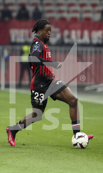 2023-02-10 - Jordan Lotomba of Nice during the French championship Ligue 1 football match between OGC Nice (OGCN) and AC Ajaccio (ACA) on February 10, 2023 at Allianz Riviera stadium in Nice, France - FOOTBALL - FRENCH CHAMP - NICE V AJACCIO - FRENCH LIGUE 1 - SOCCER