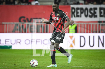 2023-02-10 - Antoine MENDY of Nice during the French championship Ligue 1 football match between OGC Nice and AC Ajaccio on February 10, 2023 at Allianz Riviera stadium in Nice, France - FOOTBALL - FRENCH CHAMP - NICE V AJACCIO - FRENCH LIGUE 1 - SOCCER